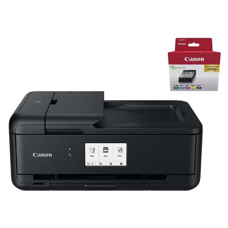 Canon PIXMA TS9550a Noir + PGI-580BK/CLI-581 BK/C/M/Y Multipack 5 couleurs