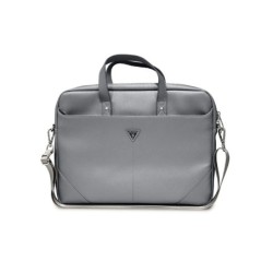 Guess Sacoche pour Ordinateur Portable 16'' Modèle Saffiano Gris