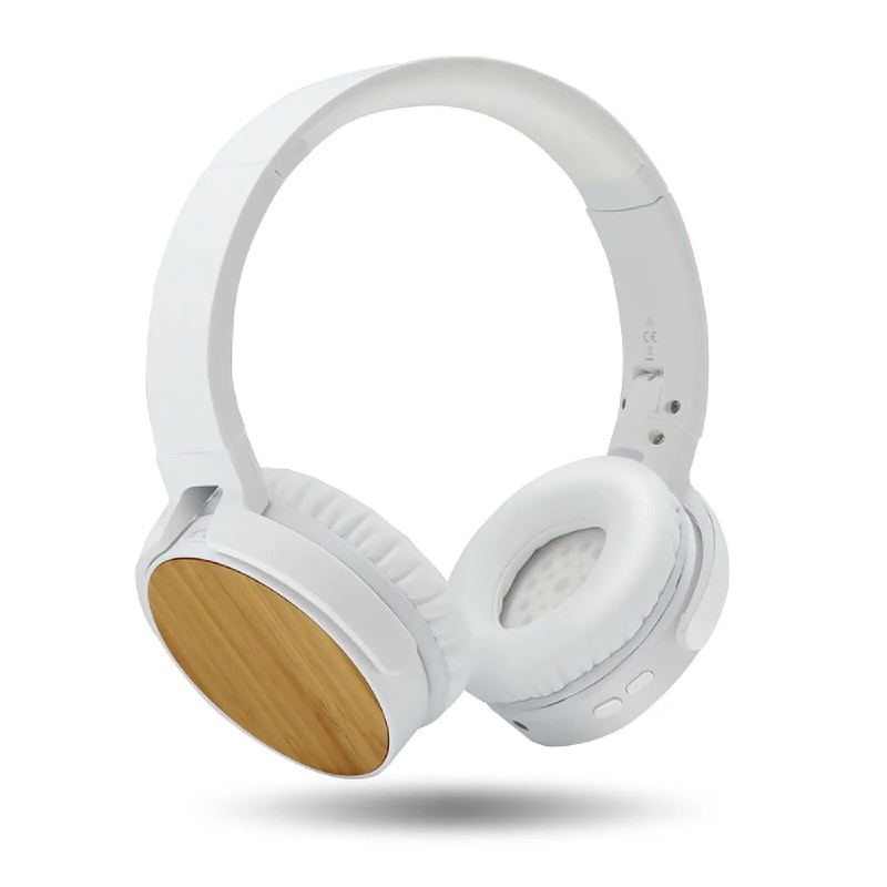 Metronic 480030 - Casque Audio sans Fil Bluetooth léger Ajustable et Pliable Bambou