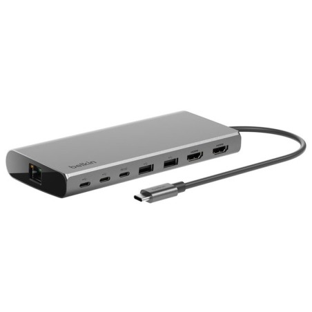 Belkin Hub USB-C avec 2x HDMI 4K RJ45 2 USB-C 2 USBA compatible Mac et PC