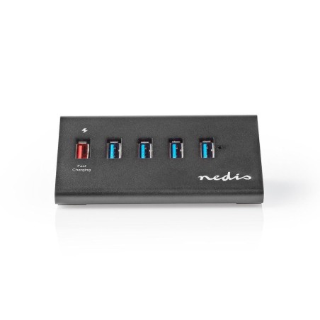 Nedis Hub USB 3.0 à 5 ports avec port de chargement QC 3.0