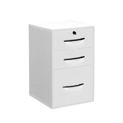 Classeur de bureau 3 tiroirs blanc-blanc