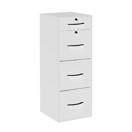 Classeur de bureau 4 tiroirs blanc-blanc