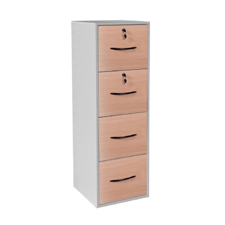 Classeur de bureau 4t ds blanc-hetre