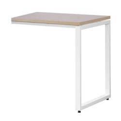 Retour de bureau Blanc MT1 Elégance L80xP60 Hêtre et Blanc