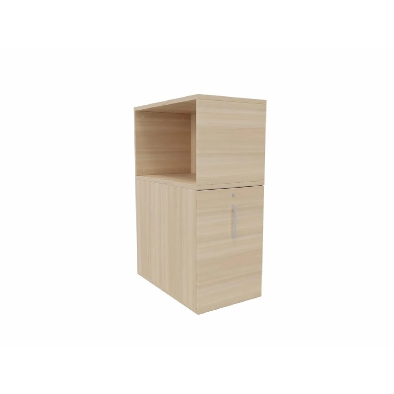 VINCO Caisson tower hauteur bureau + niche H.120cm x L.47 x P.80 acacia