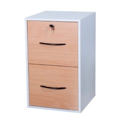 Classeur de bureau 2t ds blanc-hetre