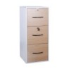 Classeur de bureau 3t ds blanc-hetre