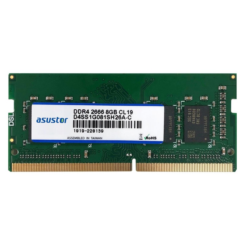 ASUSTOR 8 Go (1 x 8 Go) DDR4 SO-DIMM 2666 MHz (AS-8GD4)