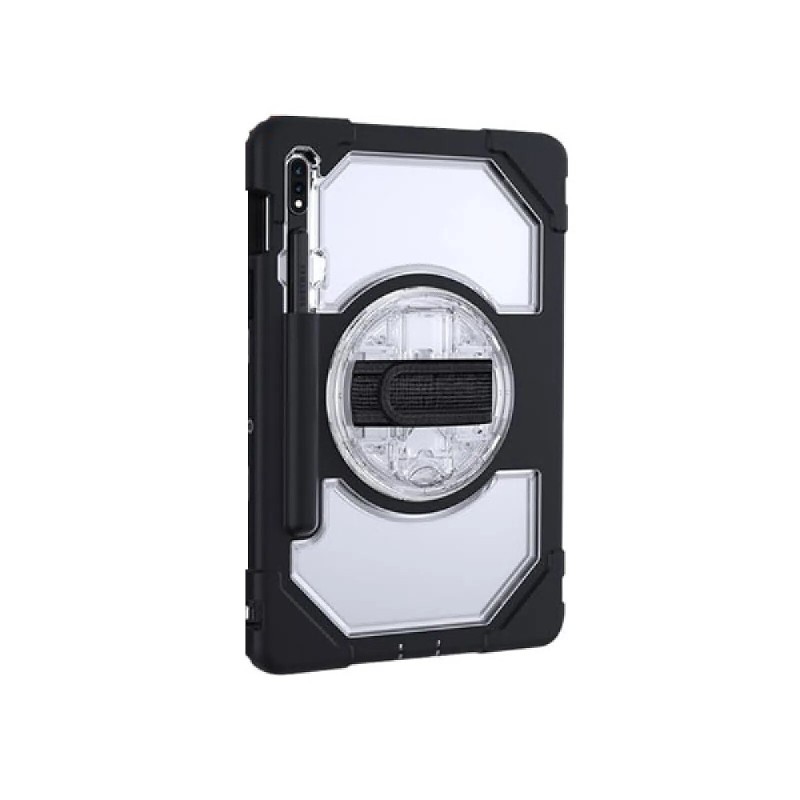 Eiger Coque pour Galaxy Tab S7 Protection Complète avec Poignée rotative à 360° Noir