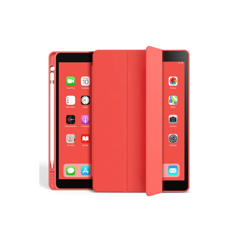 Eiger Étui pour iPad Pro 12.9" (2018/23) Folio Renforcé à Fonction Support Magnétique Rouge