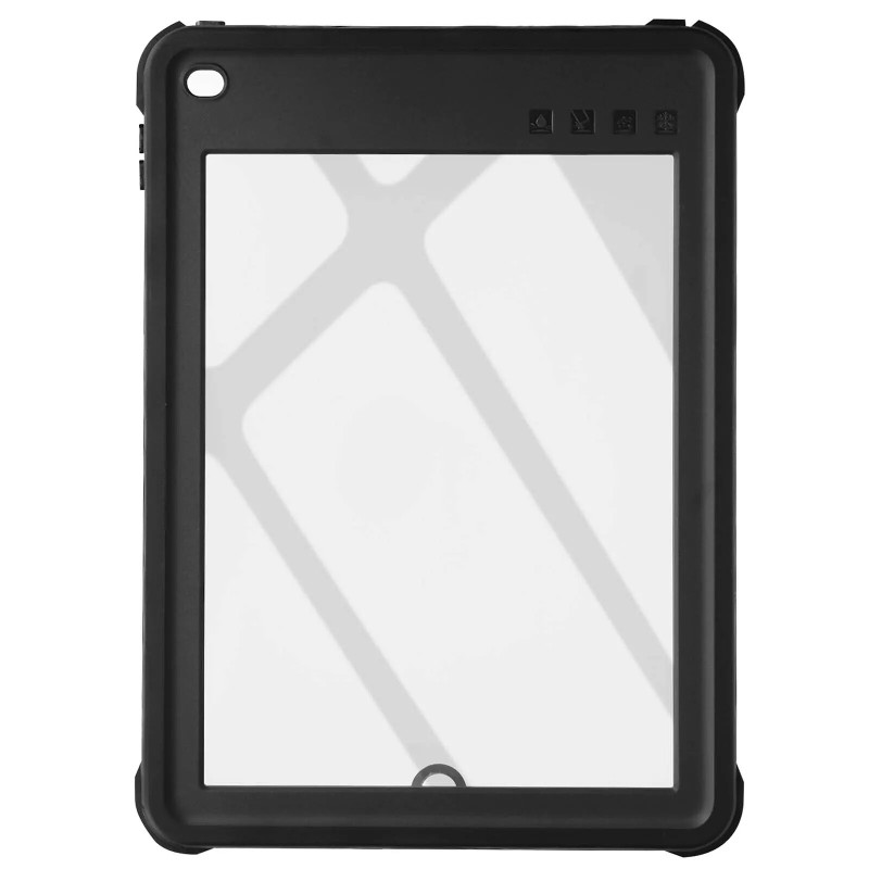 Redpepper Coque Intégrale pour iPad Air  iPad 5 et 6 Waterproof IP68 Contour Noir