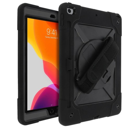 Avizar Coque iPad 9 2021 iPad 8 2020 iPad 7 2019 Poignée Support Bandoulière Noir