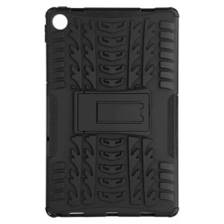 Avizar Coque pour Lenovo Tab M10 Plus Gen 3 Bi-matière Antichoc avec Béquille Support Noir