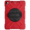 Avizar Coque pour iPad 10.2 2021 2020 2019 Sangle Poignée Béquille Support Rouge