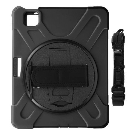 Avizar Coque pour iPad Air 11 2024 Antichoc avec Poignée Support et Sangle Noir