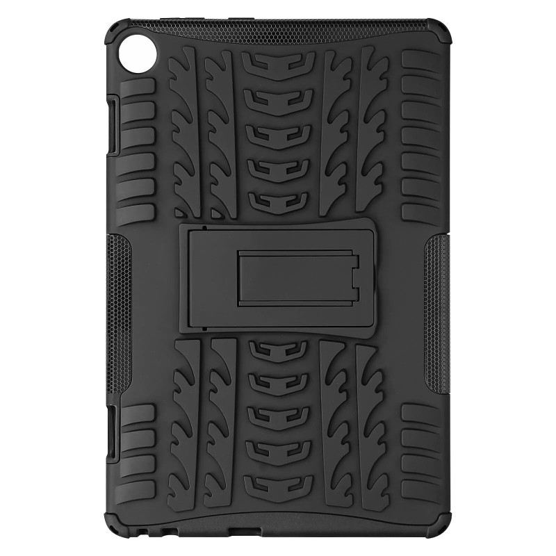 Avizar Coque pour Lenovo Tab M10 Gen 3 Bi-matière Antichoc avec Béquille Support Noir