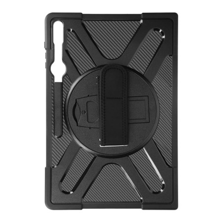 Avizar Coque pour Samsung Galaxy Tab S8 Ultra et S9 Ultra Poignée Béquille Support Noir