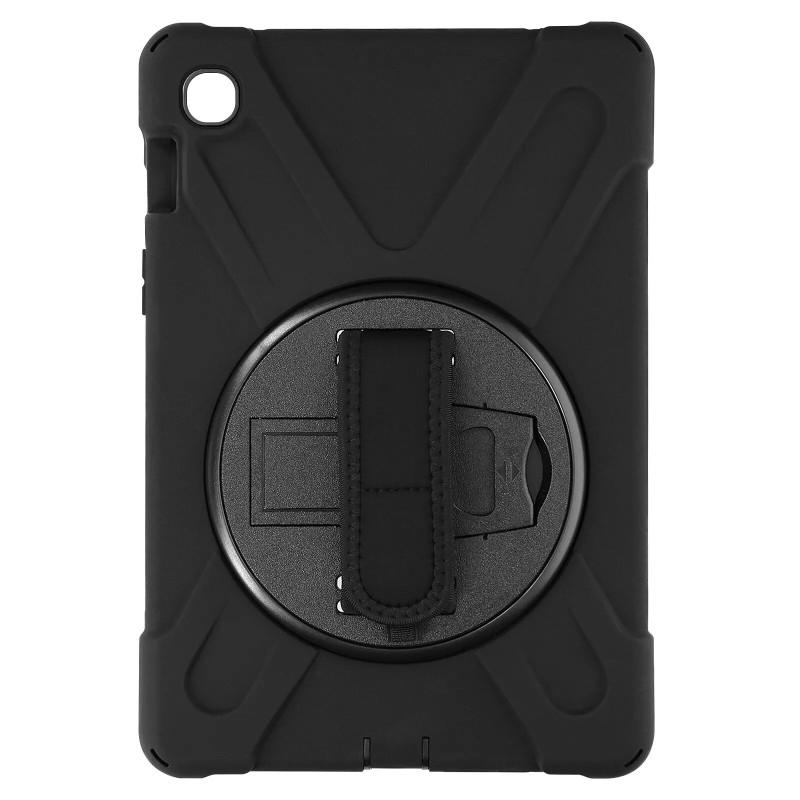 Avizar Coque pour Samsung Tab S5e Hybride Poignée Rotative Béquille Bandoulière Noir