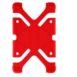 Avizar Coque pour tablette 7.9 à 9 pouces Universel Silicone Gel Bumper Fonction support rouge