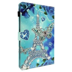 Avizar Étui pour Lenovo Tab M10 Gen 3 Portefeuille avec Design Tour Eiffel