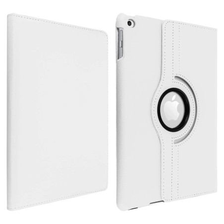 Avizar Etui folio multipositions blanc Apple iPad 5 / 6 / Air - Support orientable 360°