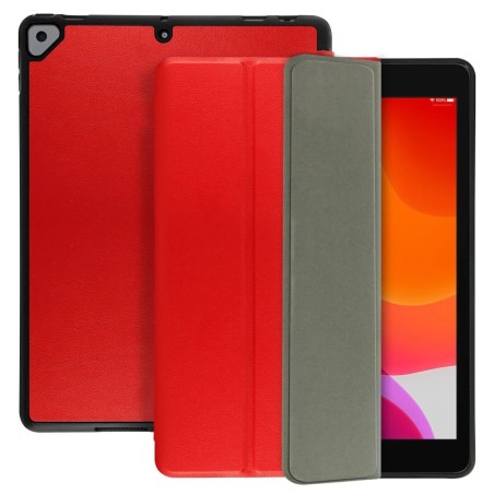 Avizar Étui iPad 9 2021 iPad 8 2020 iPad 7 2019 Support Design Fin Rouge