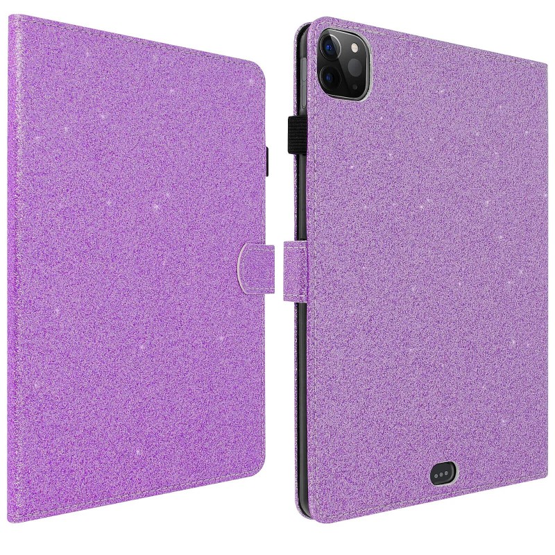 Avizar Étui Paillettes Support Violet pour iPad Pro 11 et Air 2022 2020