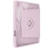 Avizar Étui pour iPad Air 11 2024 Clapet Support Rotatif avec Protège Caméra Rose Poudré