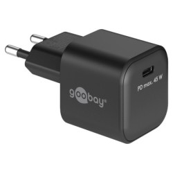 Goobay Chargeur rapide USB-C PD GaN Nano 45W (Noir)