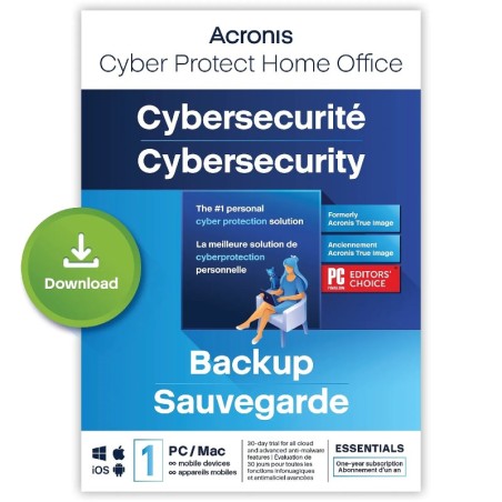 Acronis Cyber Protect Home Office Essentials 2023 - Licence 1 an - 1 PC/Mac