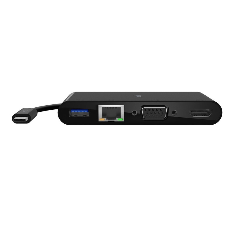 Belkin Adaptateur USB-C avec 1x HDMI 4K 1x VGA RJ45 et 100 W