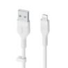 Belkin Boost Charge Flex Câble silicone USB-A vers Lightning (blanc) - 2 m