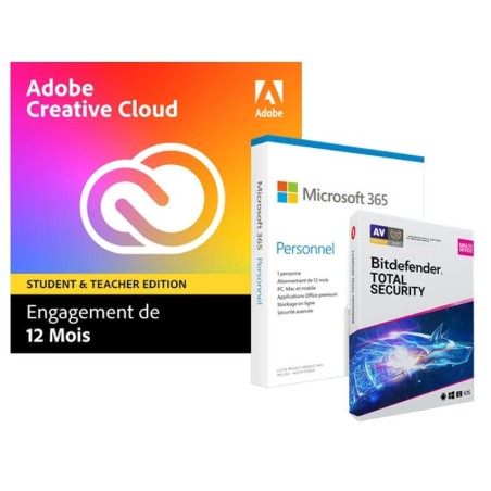 Pack Adobe Creative Cloud All Apps Education + Microsoft 365 Personnel