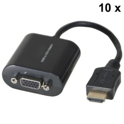 Lot de 10x adaptateurs HDMI / VGA