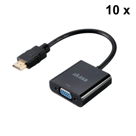 Akasa Lot de 10x adaptateurs HDMI / VGA