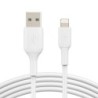 Belkin Câble USB-A vers Lightning MFI (blanc) - 15 cm