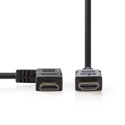 NEDIS Câble HDMI coudé à droite haute vitesse avec Ethernet Noir (1.5 mètre)