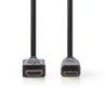 Nedis Câble Mini HDMI mâle / HDMI mâle haute vitesse avec Ethernet Noir (3 mètres)