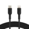 Belkin Câble USB-C vers Lightning MFI renforcé (noir) - 2 m