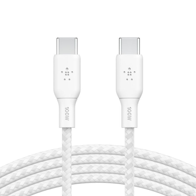 Belkin Câble USB-C Renforcé 100 W 3 m (Blanc)