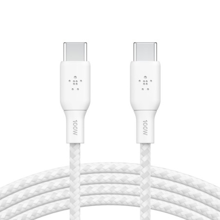 Belkin Câble USB-C Renforcé 100 W 3 m (Blanc)