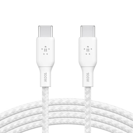 Belkin Câble USB-C vers USB-C 100W renforcé (blanc) - 2 m