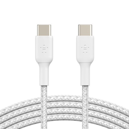 Belkin Câble USB-C vers USB-C renforcé 60 W (blanc) - 1 m