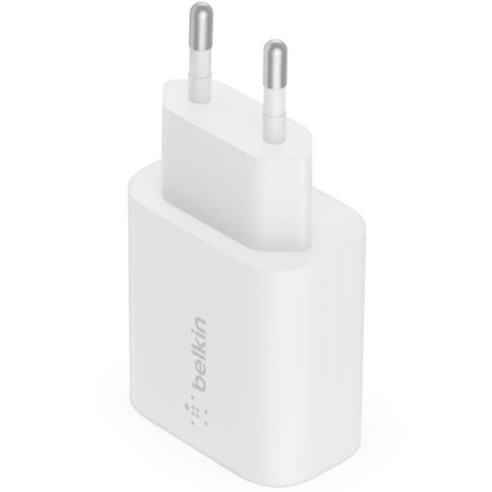 Belkin Chargeur Secteur USB-C 25 W pour iPhone (20 W) et Samsung (25 W) - Blanc