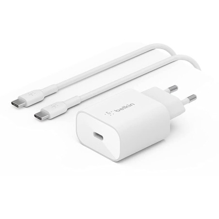 Belkin Chargeur secteur USB-C 25W + Câble USB-C 1m