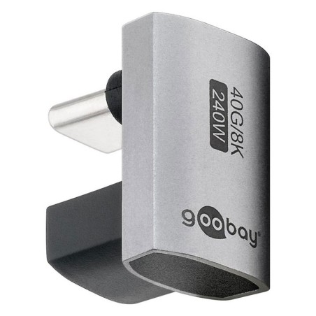 Goobay Adaptateur USB-C Mâle vers USB-C Femelle en U à 180°