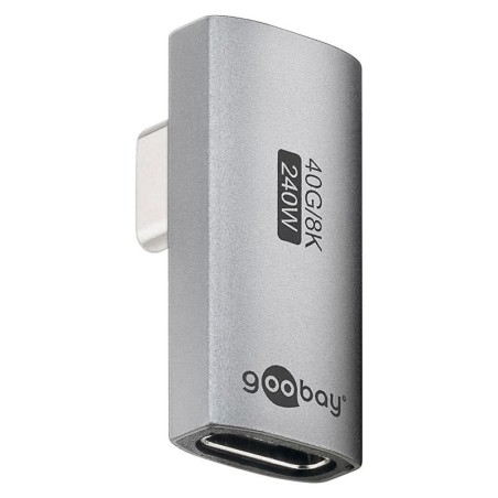 Goobay Adaptateur USB-C Mâle vers USB-C Femelle Vertical à 90° et Rotatif