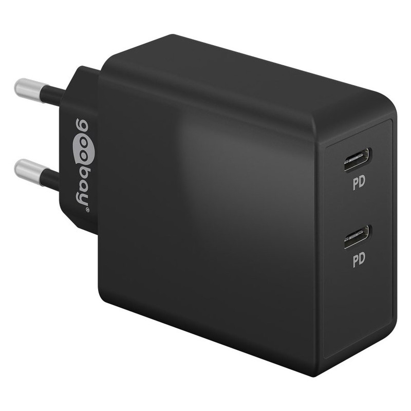 Goobay Chargeur rapide double USB C PD 36W (noir)