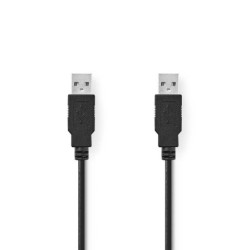 Nedis Câble USB-A / USB-A - 2 m (Noir)